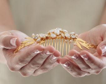 Leaf hair comb , Bridal hair accessories , Bride hair combs , Greek Branch Hair Comb , Wedding Hair Accessories