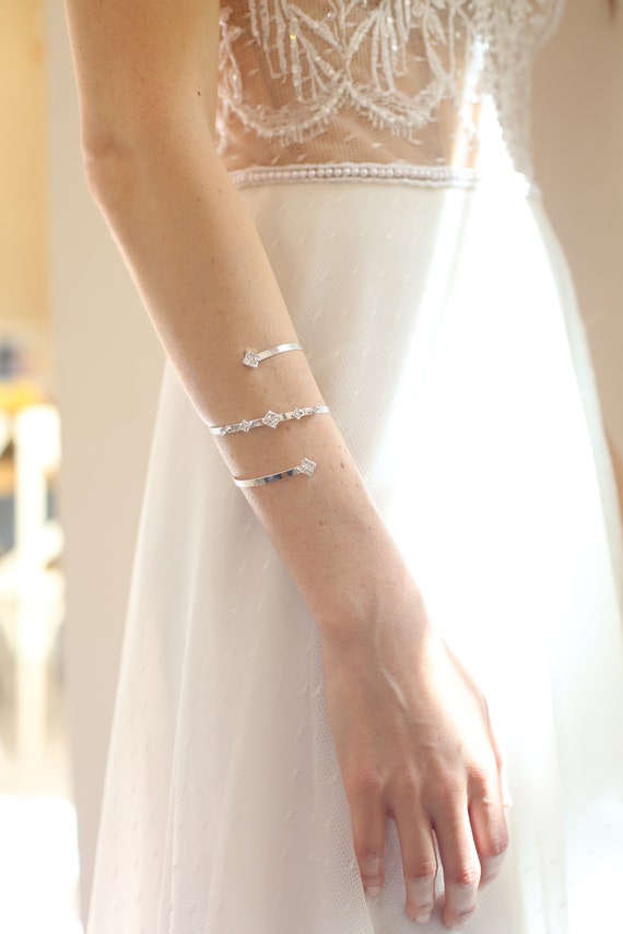 Wedding Bracelet Arm Cuff Bracelet Arm Bracelet Boho Cuff Bracelet Silver Arm Bracelet Bridal Bracelet Body Jewelry Prom Bracelet Etsy UK