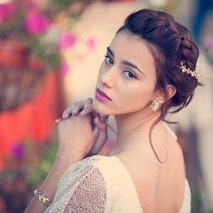 leaf hair comb, bridal hair accessories, bridal hair comb, Greek Branch Hair Comb, Wedding Hair Accessories image 5