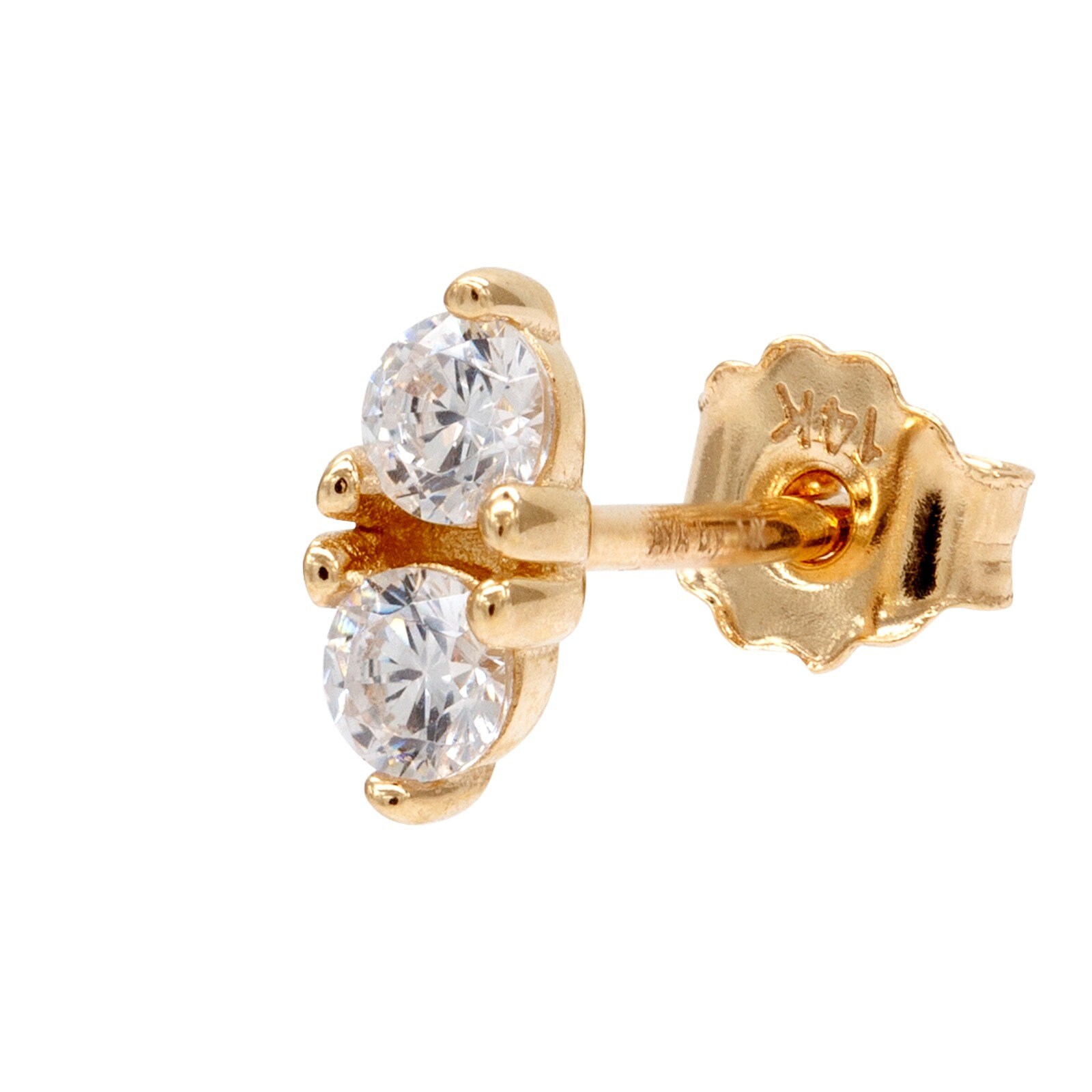 ピアス LESS IS MORE 14K Gold Antique Cognac Diamond Earrings 14K gold antique cognac diamond earring - Less is more | 60