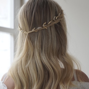 Bridal leaf headband