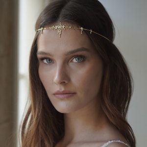 Bridal Forehead Jewelry, Boho headpiece
