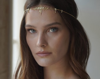 Bridal Forehead Jewelry, Boho headpiece