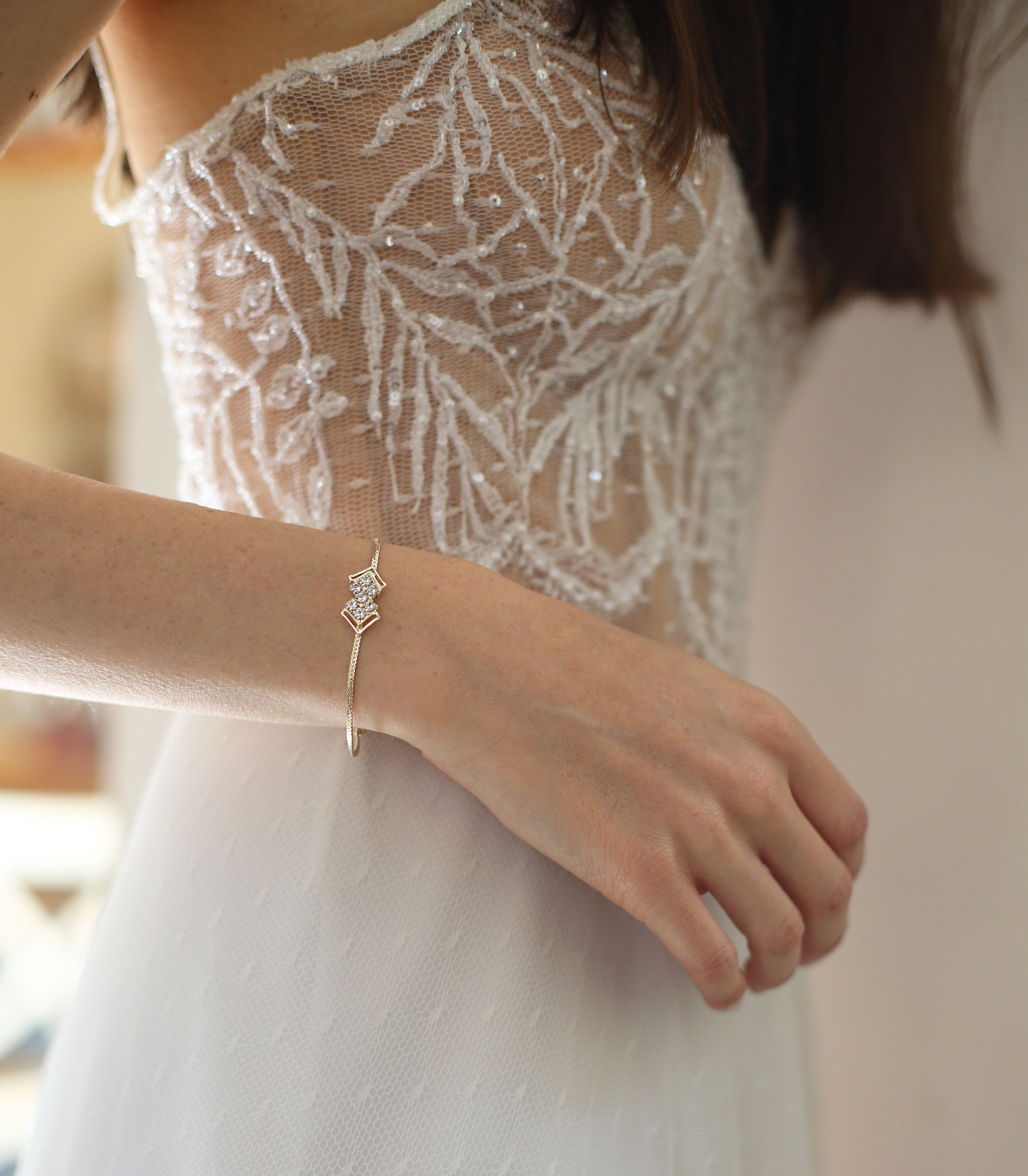 Delicate Bridal Bracelet Wedding Jewelry Bride Bracelet Bridesl