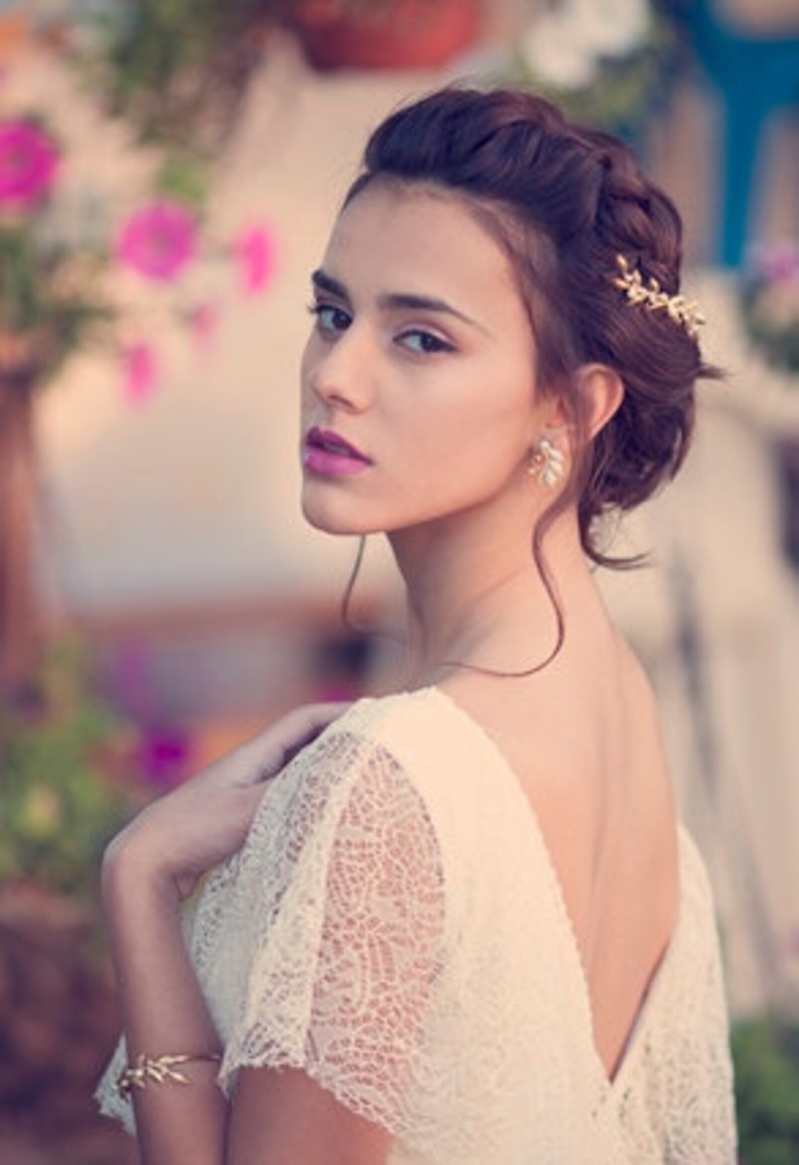 Gold Leaf Bracelet Leaf Cuff Bracelet Bridal Bracelet Etsy