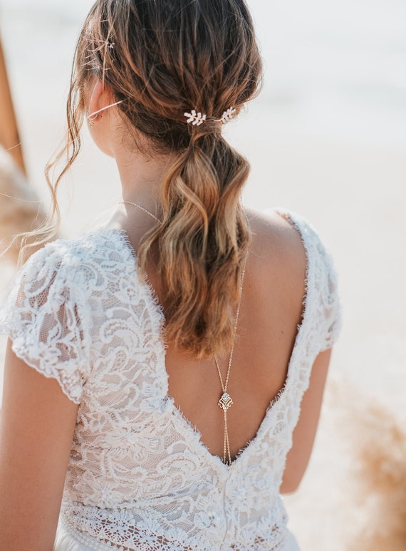 Long back hotsell necklace wedding