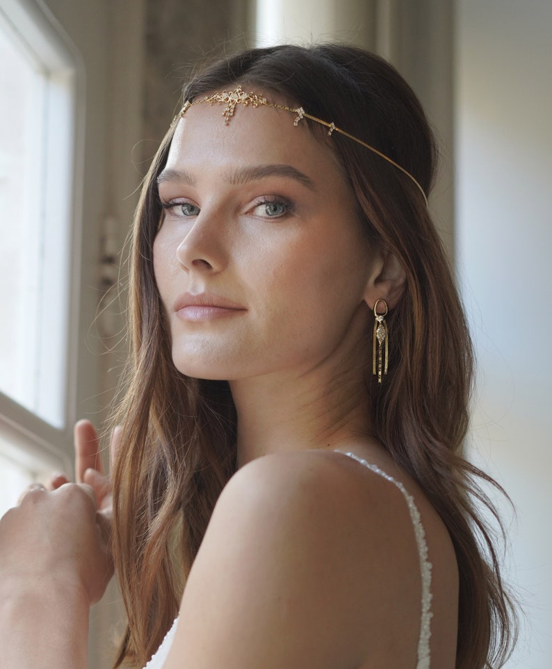 Bridal boho earrings zdjęcie 3