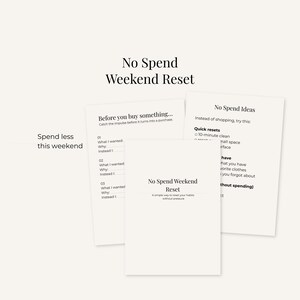 Weekend Reset Planner | Stop Buying & Get Your Life Together | Simple Reset Routine Printable