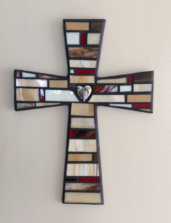 Modern Wall Cross Mosaic Unique Religious Decorative Art