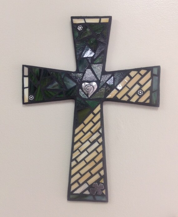 Mosaic Cross Religious Wall Unique Traditional Decorative Decor