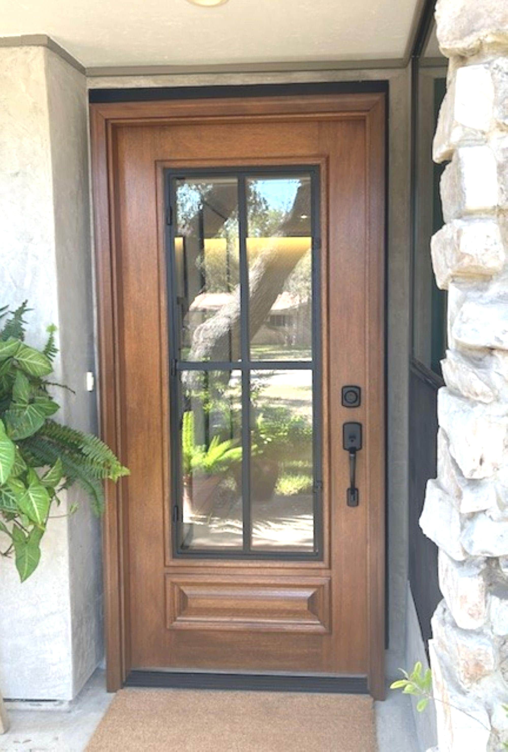 French Door PB-04 , 3/4 Light Pre-hung and Finished Mahogany Wood With Iron  Work - Etsy, image size:2000x2963