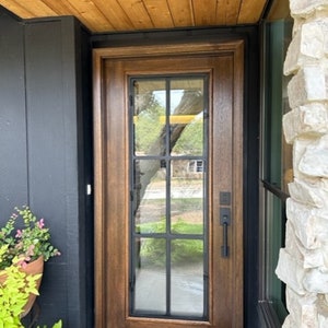 Mahogany Wood and Iron French Door: Pre-Hung, Unfinished (36&quot;x80&quot;)