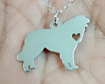 Personalized Great Pyrenees Necklace - Sterling Silver, Gold Filled