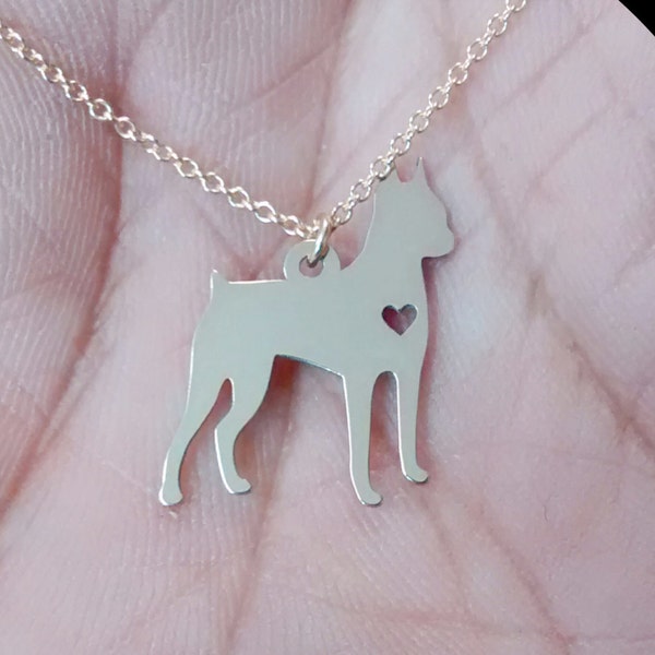 Miniature Pinscher Necklace  Engraving Pendant  Sterling Silver Hand Buffed Gold & Rose Gold Filled Jewelry Personalized Pet Dog Animal