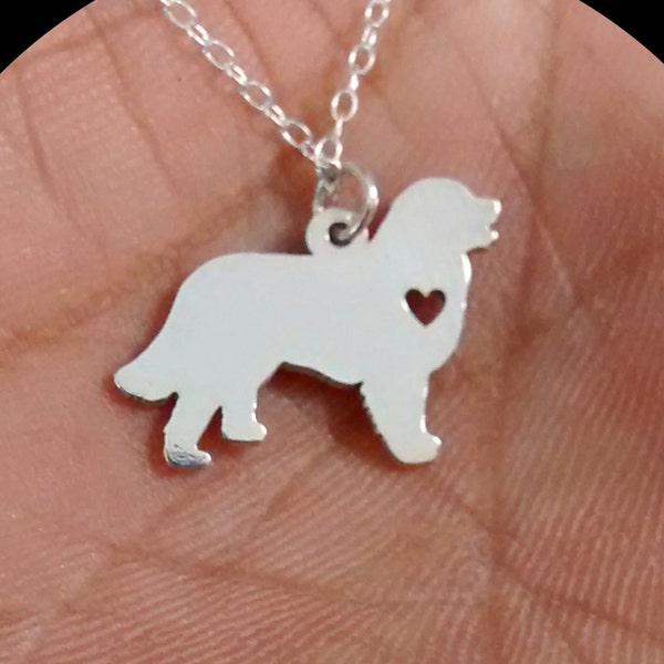 Bernese Mountain Necklace - Engraving Pendant - Sterling Silver Charm - Gold & Rose Gold Filled - Personalized Pet Dog Hand Buffed Jewelry