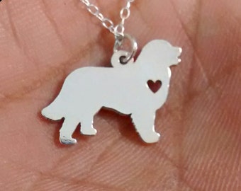 Personalized Bernese Mountain Dog Necklace – Sterling Silver Engraved Pendant