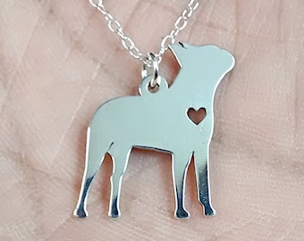 Sterling Silver Womens 1mm Box Chain 3D Small Boston Terrier Ears Up Dog Breed Pendant Necklace Sterling Silver Womens 1mm Box Chain 3D Small Boston Terrier Ears Up Dog Breed Pendant Necklace