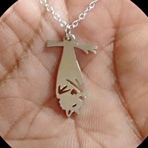 Bat Necklace Engrave Pendant Sterling Silver Jewelry Gold & Rose Gold Filled Personalized Pet Jewelry Animal hand Buffed Charm