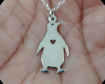 GemsChest Sterling Silver Round CZ Penguin Pendant Necklace 28 Leather Cord GemsChest Sterling Silver Round CZ Penguin Pendant Necklace 28 Leather Cord