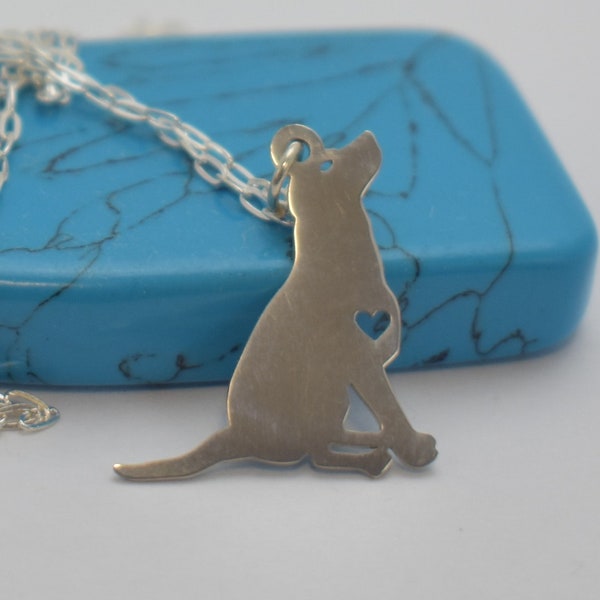 Labrador Necklace - Engrave Hand Buffed Pendant - Sterling Silver Jewelry - Gold & Rose Gold Filled Charm - Personalized Jewelry - Animal