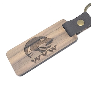 Wood Keychain Personalized Engraving Custom