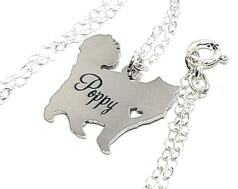Fat Cat Necklace - Engrave Pendant - Sterling Silver - Gold & Rose Gold Filled Jewelry - Personalized - Animal Charm - Pet - Hand Buffed