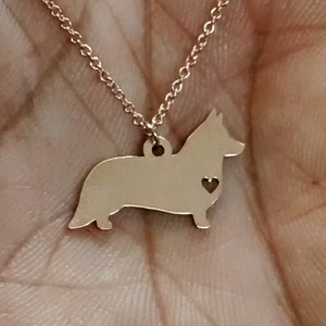 Cardigon Welsh Corgi Necklace - Engraving Pendant - Sterling Silver Jewelry - Gold Jewelry - Rose Gold Jewelry - Personalized Pet Jewelry