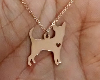 Engraved Chihuahua Sterling Silver Necklace – Personalized Pet Pendant