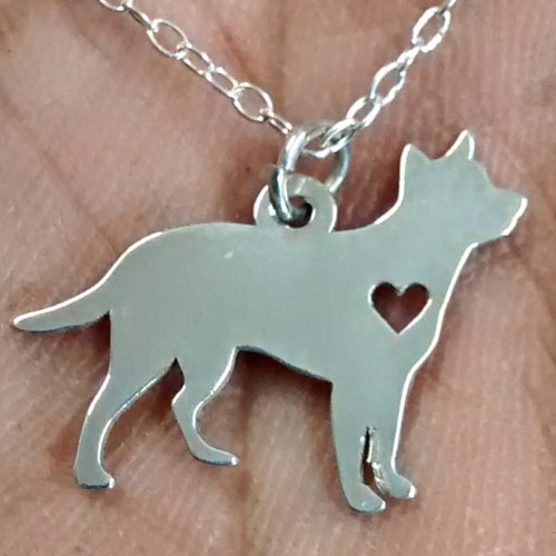 Australian Cattle Dog Necklace Engraving Pendant Sterling Etsy