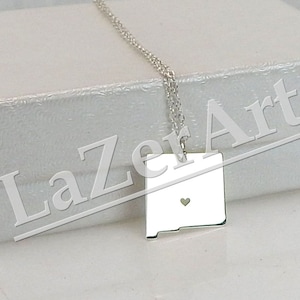 New Mexico State Necklace - Engraving Pendant - Sterling Silver - Gold & Rose Gold Filled Jewelry - Personalized Charm - Hand Buffed Gift
