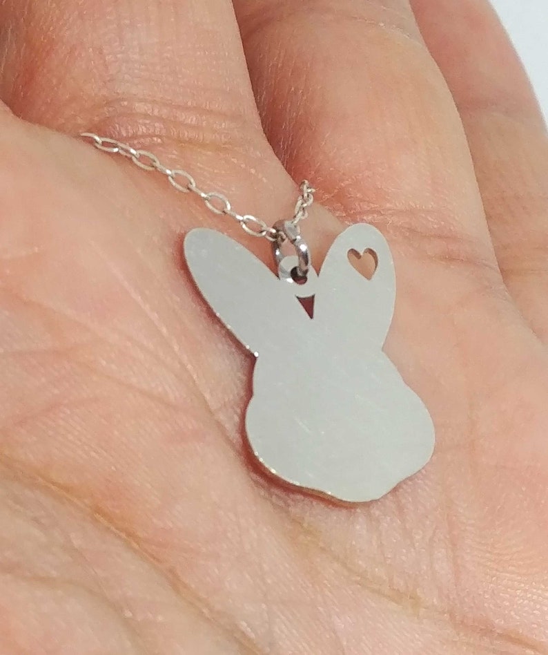 Sterling Silver Jewelry Hare Personalized Jewelry Rose Gold Jewelry Gold Jewelry Bunny Rabbit Head Necklace Engrave Pendant