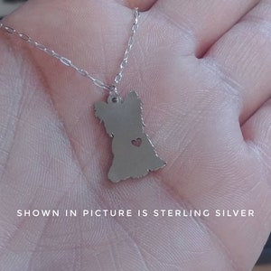 Yorkshire Terrier Necklace Engrave Pendant Sterling Silver Charm Gold & Rose Gold Filled Jewelry Personalized Hand Buffed Yorkie Pet Gift