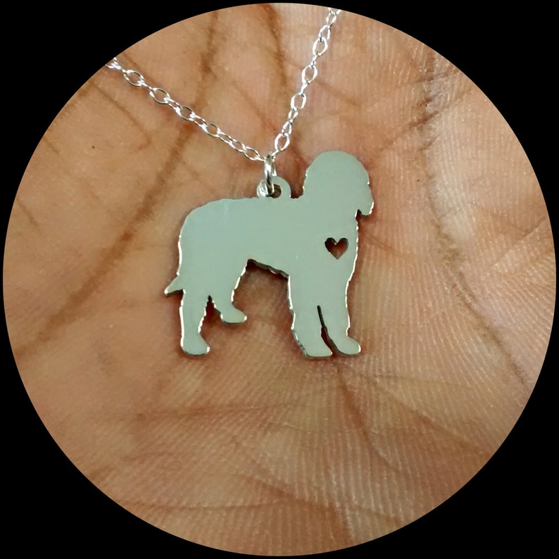 Personalized Golden Doodle Necklace – Sterling Silver Engraved Pet Pendant bild 1