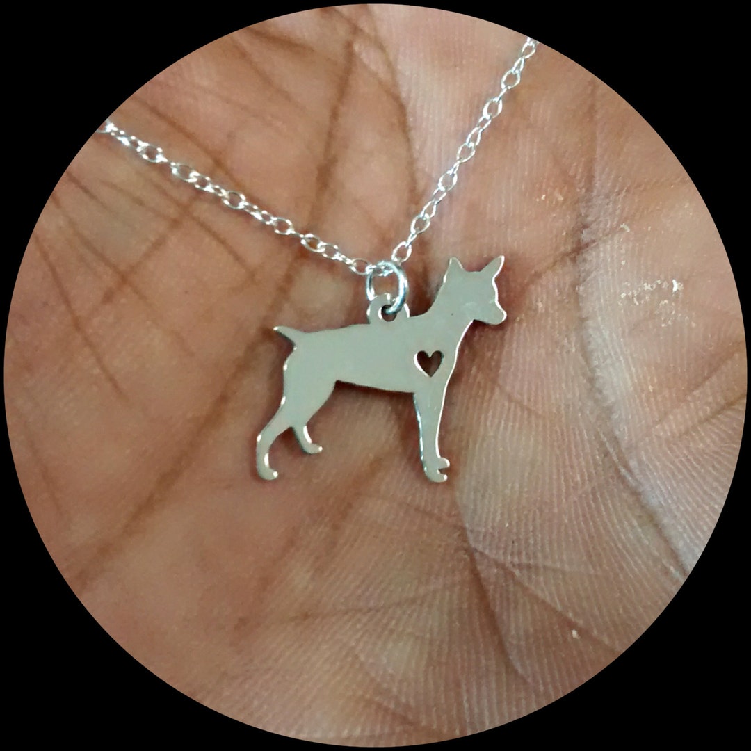 Rat Terrier Necklace Engraving Pendant Sterling Silver Gold & Rose Gold ...