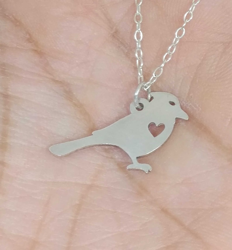 Blue Jay Necklace Engrave Pendant Sterling Silver Jewelry Etsy