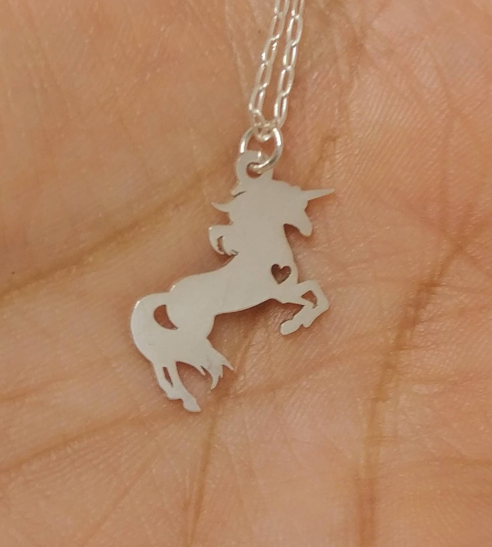 Sterling Silver Unicorn Necklace - Etsy Sterling Silver Unicorn Necklace - Etsy