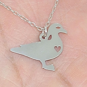 Wood Duck Necklace Engrave Pendant Sterling Silver Gold & Rose Gold Filled Jewelry Personalized Hand Buffed Steel Water Animal Charm Bird