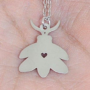 Firefly Necklace Engrave Pendant Sterling Silver Gold & Rose Gold Filled Jewelry Personalized Hand Buffed Charm Insect lightning bug
