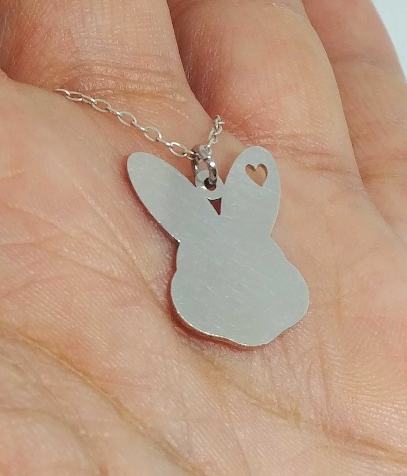 Sterling Silver Jewelry Hare Personalized Jewelry Rose Gold Jewelry Gold Jewelry Bunny Rabbit Head Necklace Engrave Pendant