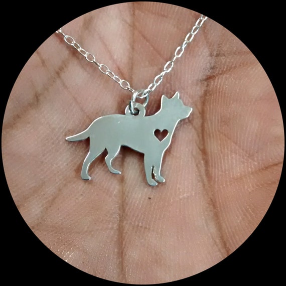 Australian Cattle Dog Necklace – Sterling Silver Pet Charm, Personalized Engraving