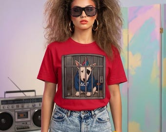 Koszulka Spuds MacKenzie Bod Lite Beer bull terrier z napisem „Shutterstock” | Shelter