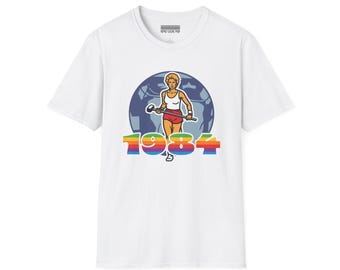 1984 Apple Runner Graphic T-Shirt | Retro Track Athlete Tee