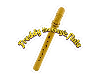 Freddy the Magic Flute Kiss-Cut Sticker | Recorder Character Sticker