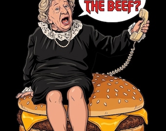 Where's the Beef? Sticker | Kiss-Cut 1984 Vintage TV Humor