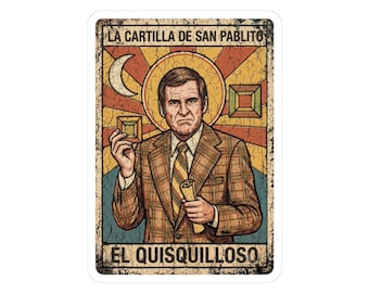 El Quisquilloso Lotería Style Sticker | Kiss-Cut Sticker Paul Lynd
