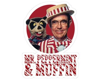 Mr. Peppermint & Muffin sticker | Kiss-cut vinyl sticker