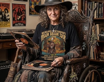 Koszulka Wilhelminy Witchiepoo Vroom Broom Tour 1970 | Koszulka koncertowa Sid Marty Krofft w stylu retro