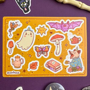 Spooky Friends Sticker Bogen | Halloween, Planer, Bullet Journal, Vinyl Aufkleber, Kiss Cut, Herbst, Herbst, Ästhetik, Illustriert