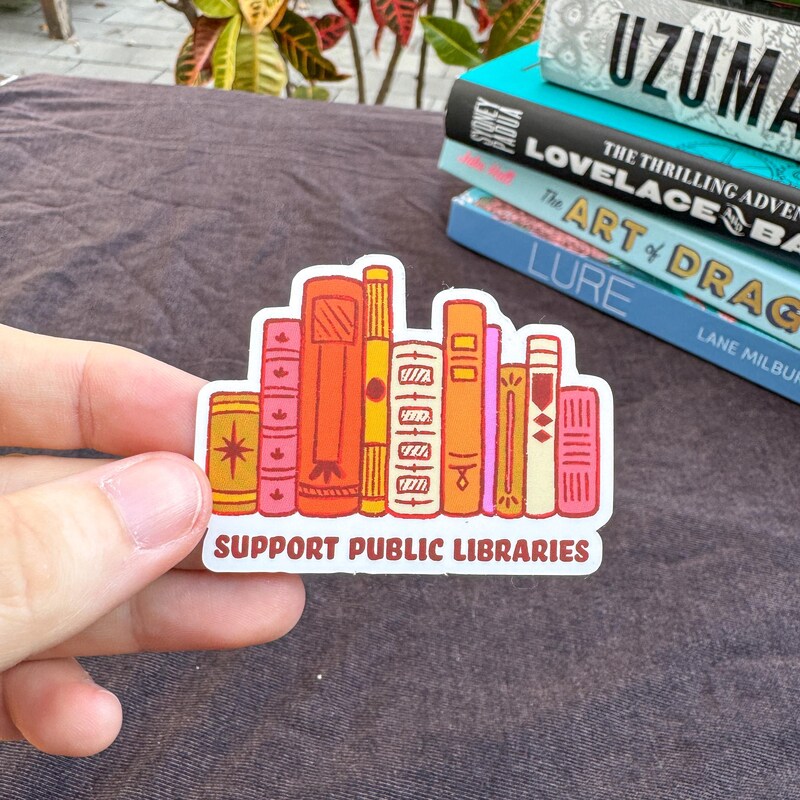 Library Sticker - Etsy
