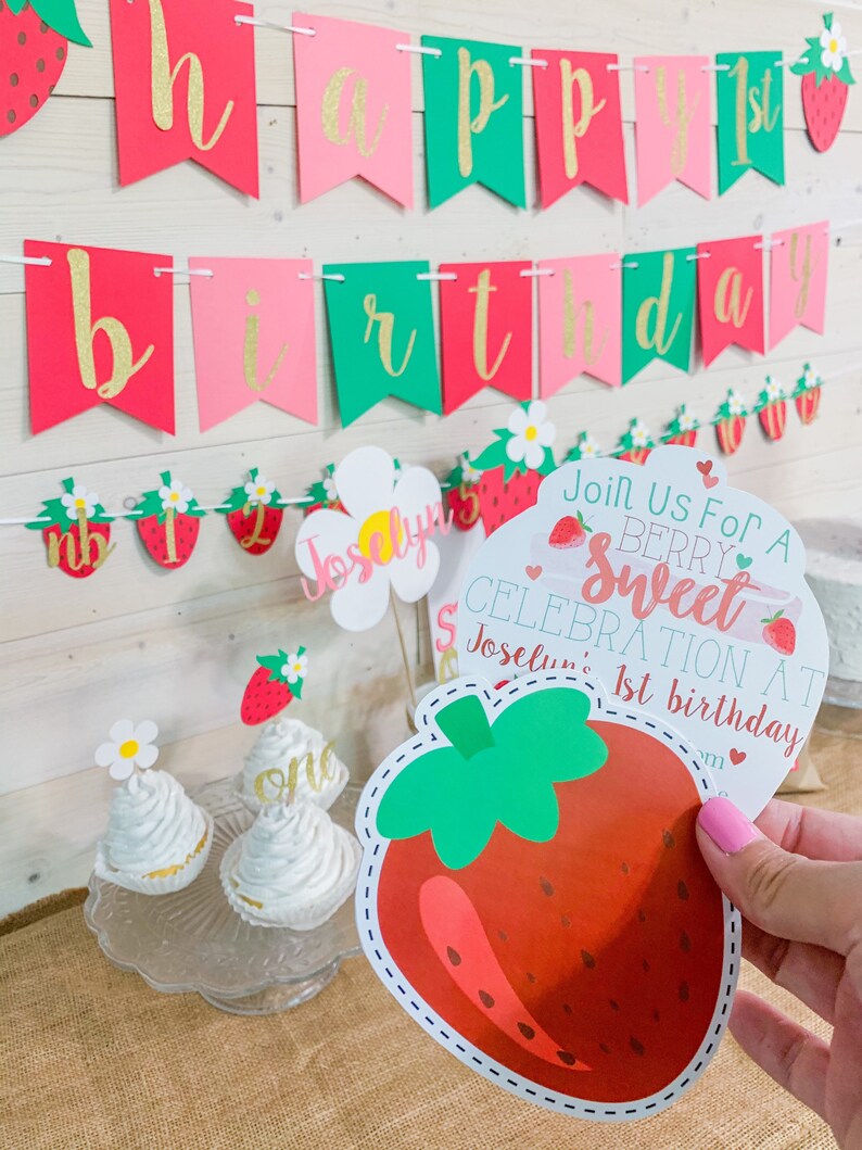 sweet one invite sweet one birthday strawberry birthday strawberry party Strawberry invite sweet one party berry sweet invite